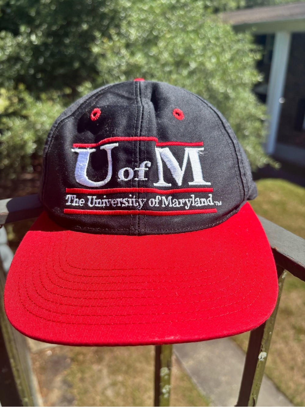 Vintage 90s University of Maryland The Game Collegiate Splitbar Hat